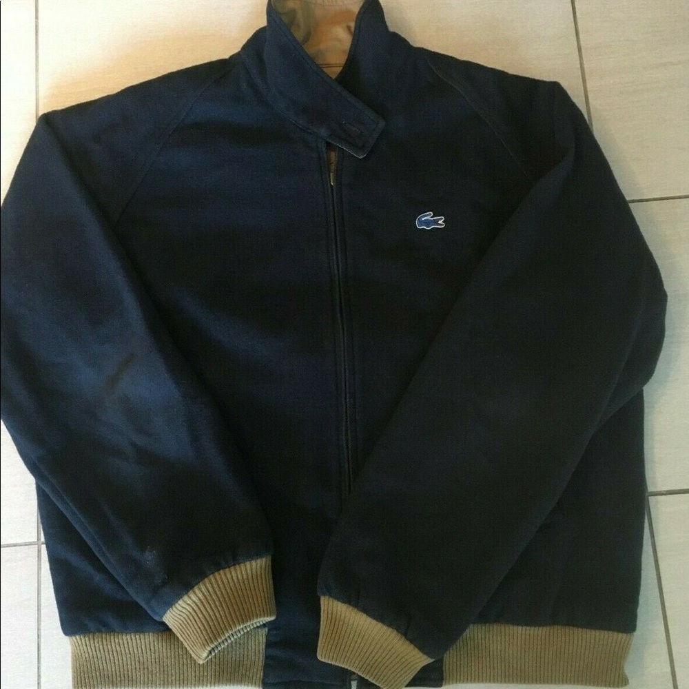 Vintage Lacoste bomber jacket Unisex / reversible
